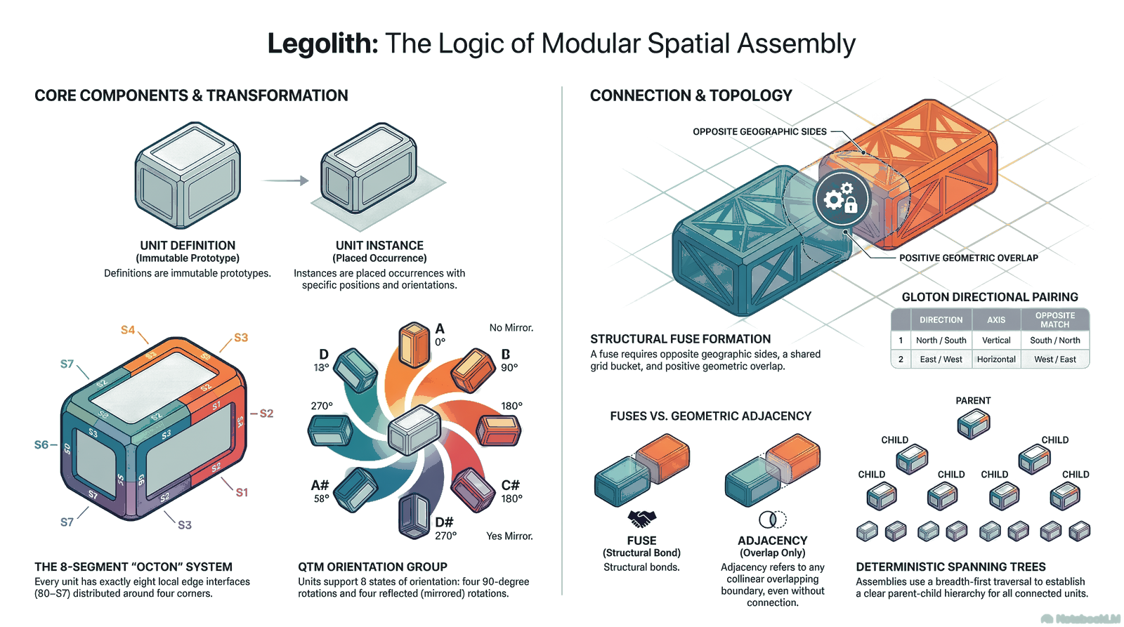Legolith Modular Spatial Assembly Logic